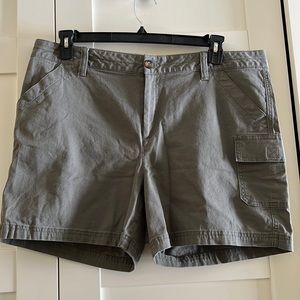 Green Grey Khaki Cargo Short - Eddie Baurer 16
